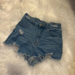 Distressed Denim Women Shorts